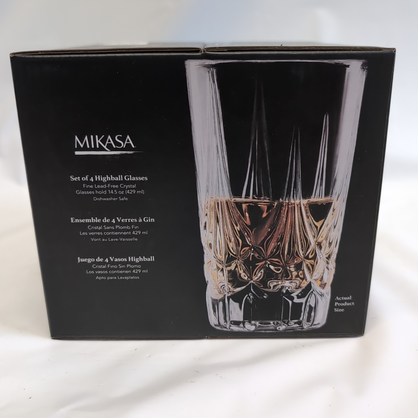 Mikasa Set Of 4 Highball Glasses 14.5oz Contessa