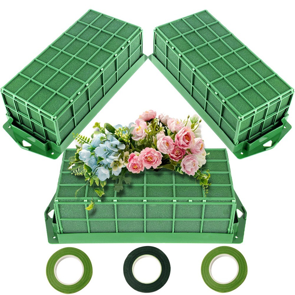 Floral Foam Cage, 3 Pack Floral Foam Blocks for Flower, Flower Holder with2779