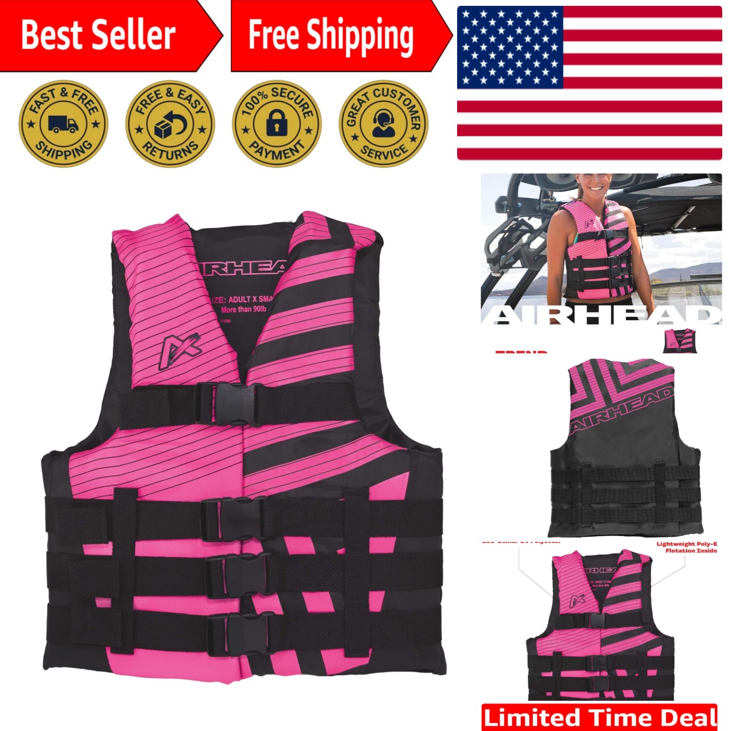 Comfort-Focused Trend Life Vest - Adjustable, Lightweight, Perfect for Water Fun