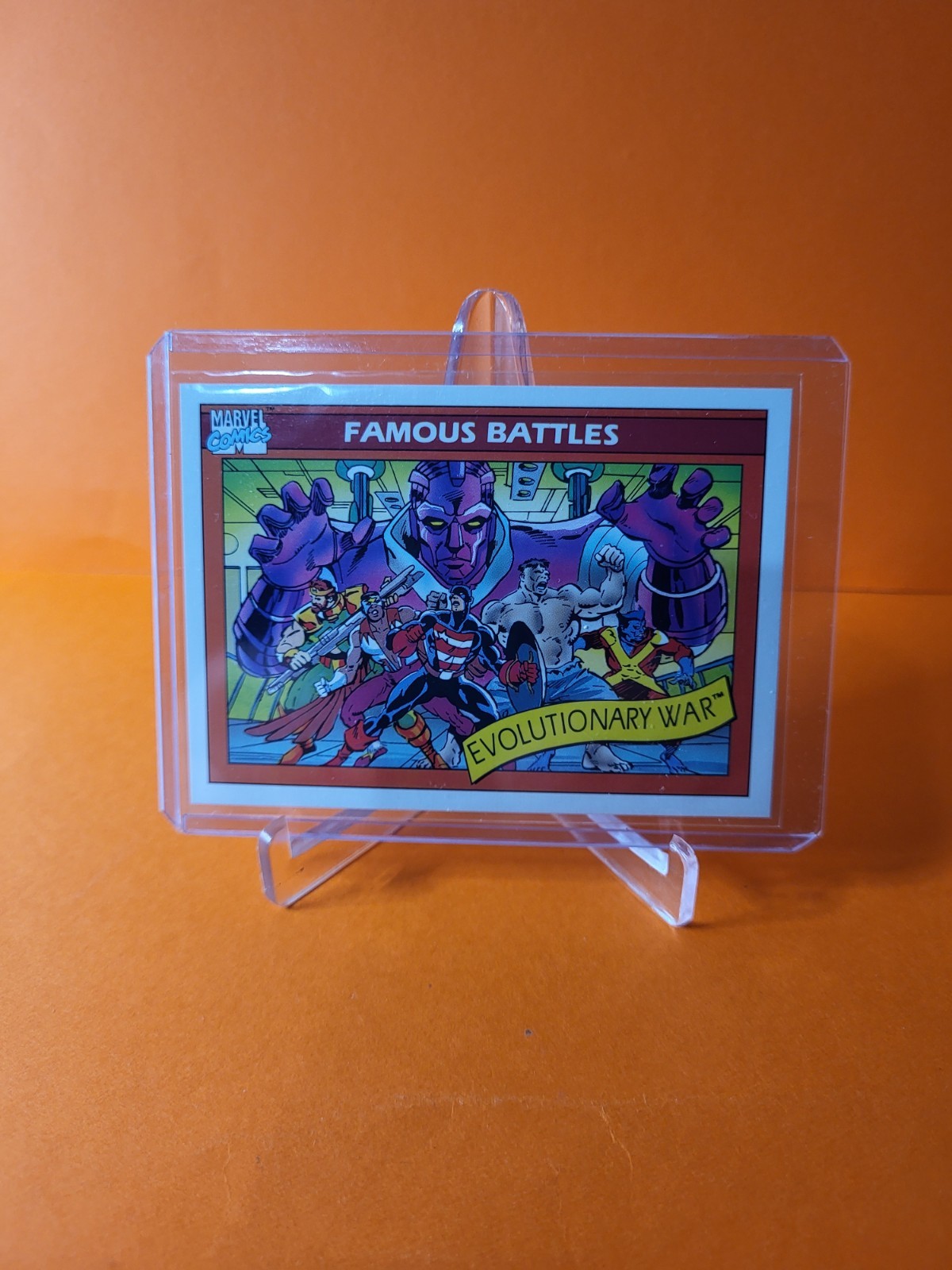 1990 Impel Marvel Universe #103 The Evolutionary War Famous Battles 