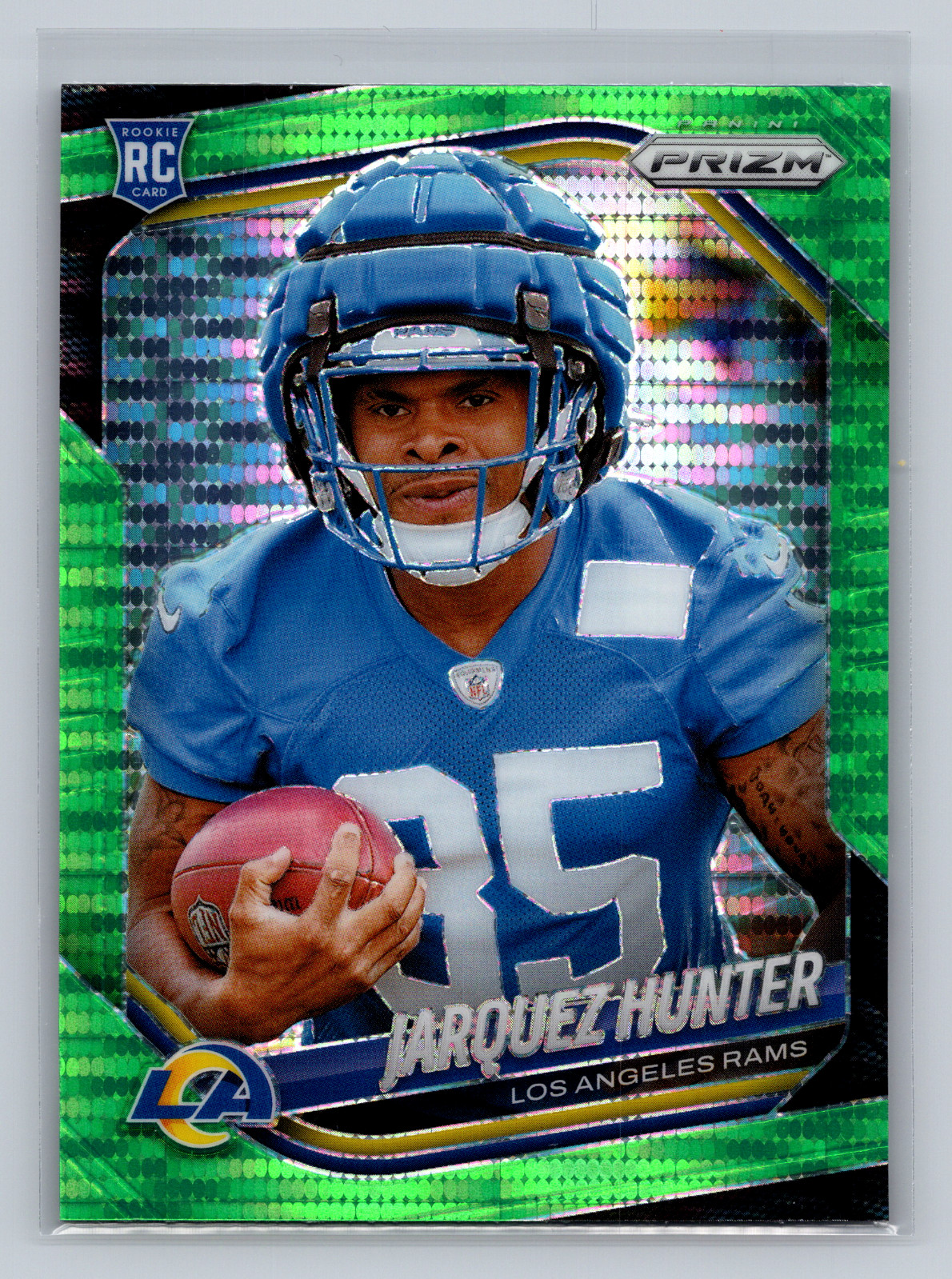 Jarquez Hunter 2025 Panini Prizm Football Neon Green Pulsar RC #353