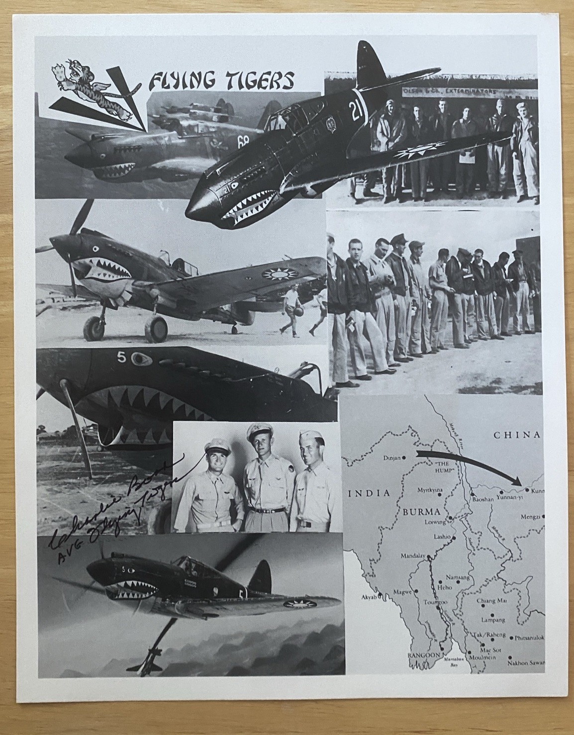 WWII ACE PILOT CHARLIE BOND HAND SIGNED AUTOGRAPH PHOTO 8 X 10 COA MILITARY