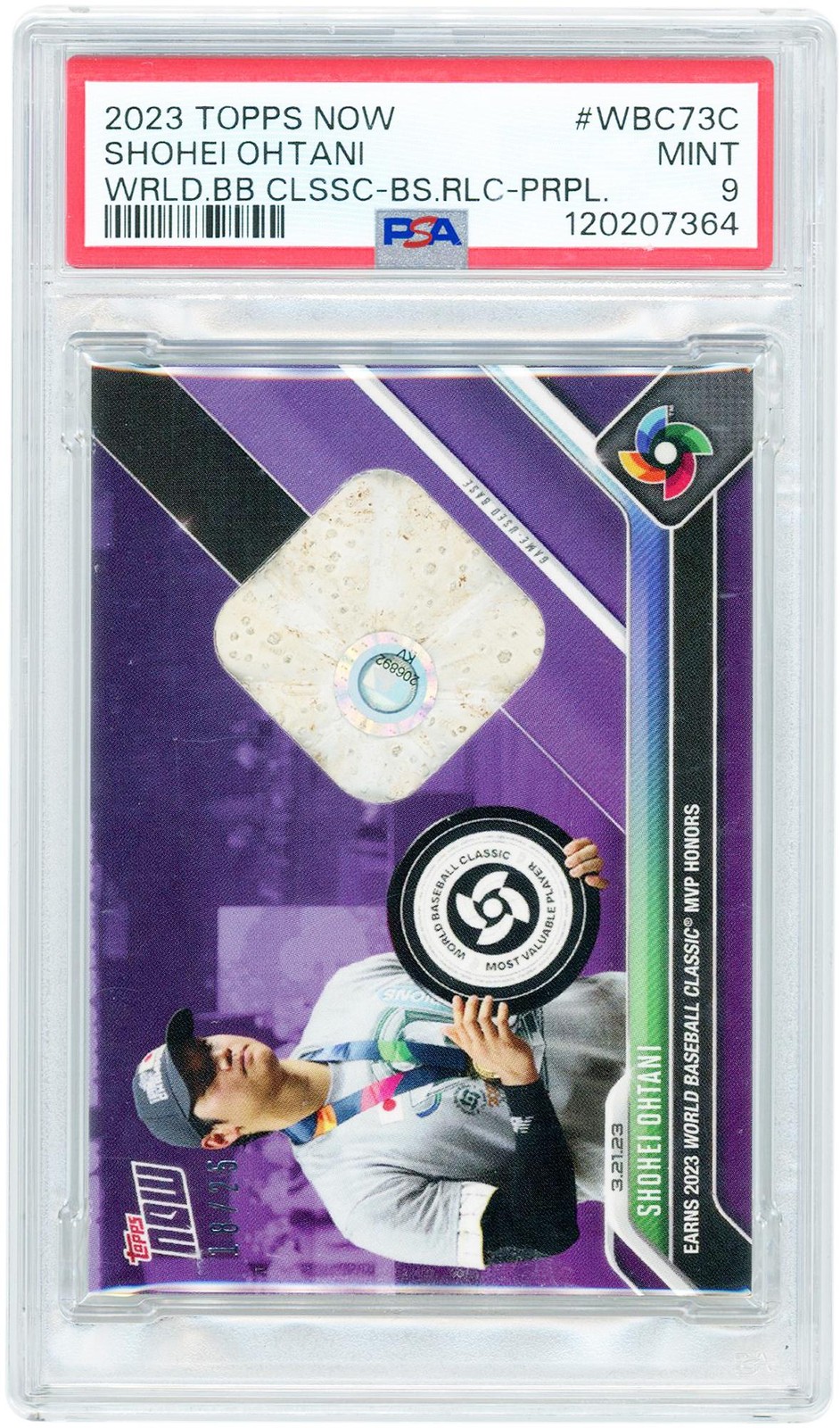 Shohei Ohtani Japan 2023 Topps World Baseball Classic #WBC-73C #18/25 PSA 9 Card