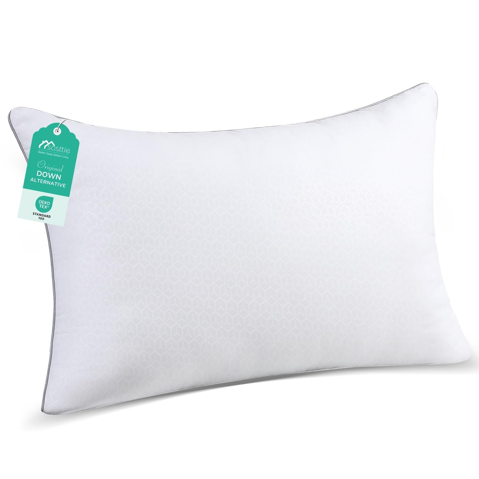 Standard Pillow Down Alternative 20x26 Inches Sasttie Single Full Size Side