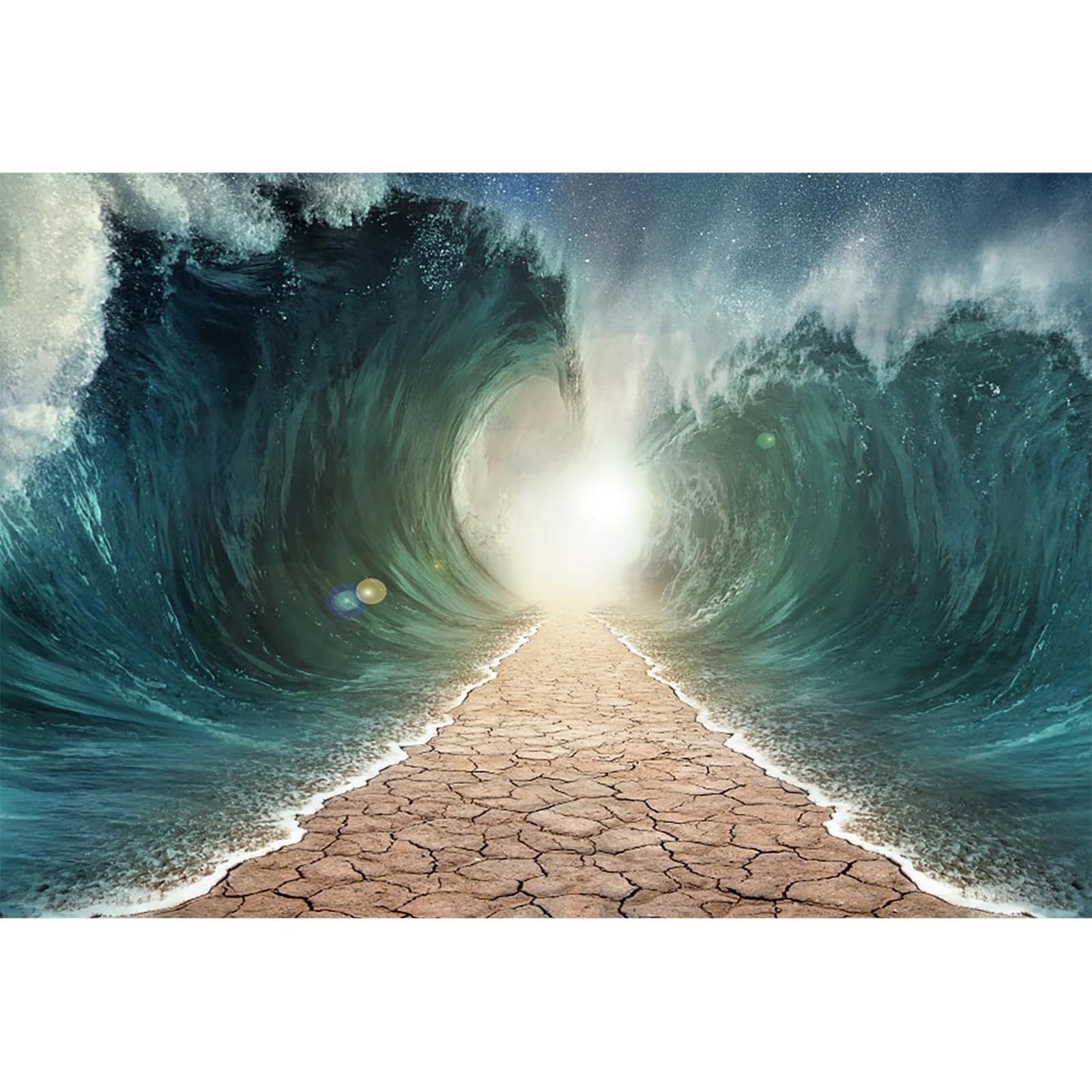 10x8ft Moses Divided Sea Pathway Backdrop Photography Background Studio Props