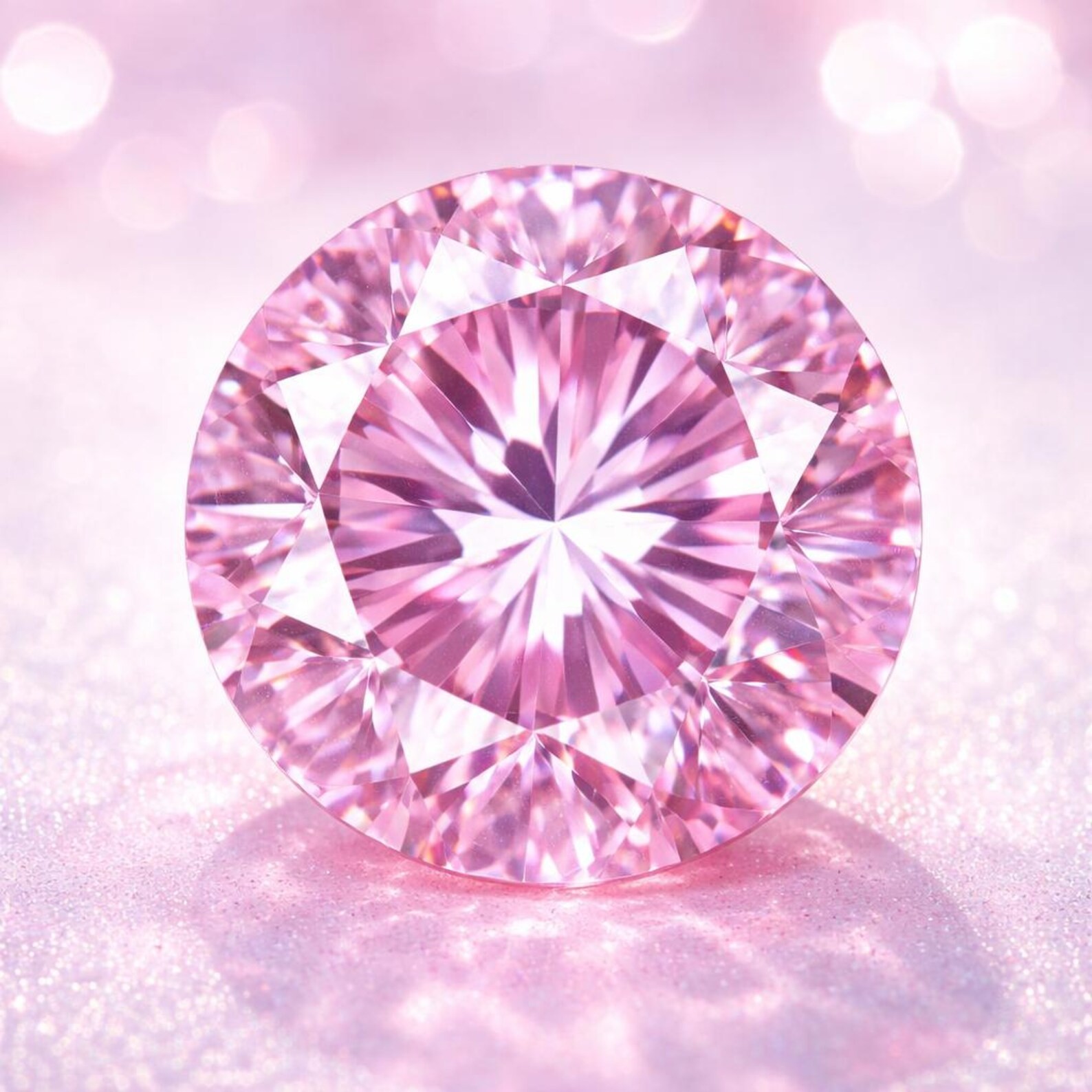 3 Ct Pink Lab Grown Diamond VVS1 Round Brilliant Cut Loose Gemstone for Jewel
