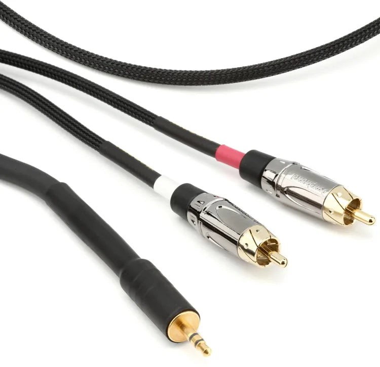 Mogami GOLD 3.5 2 RCA 15 TRS to Dual RCA Accessory Cable (15')