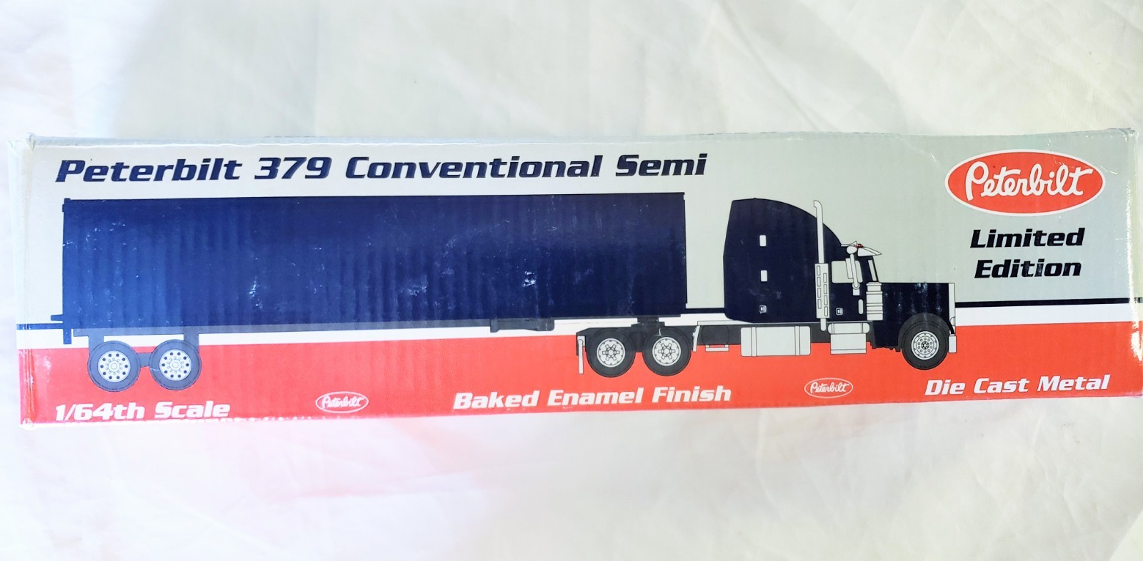 Peterbilt 379 Conventional Semi Bank 1/64th Scale Diecast Lockable Coin Bank NIB