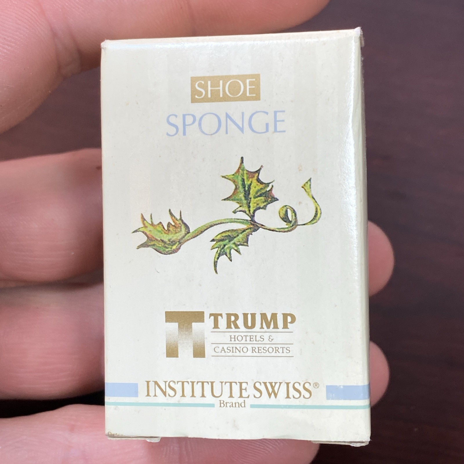 Rare TRUMP HOTELS & CASINO RESORTS Black Shoe Polisher Sponge Advertising Promo