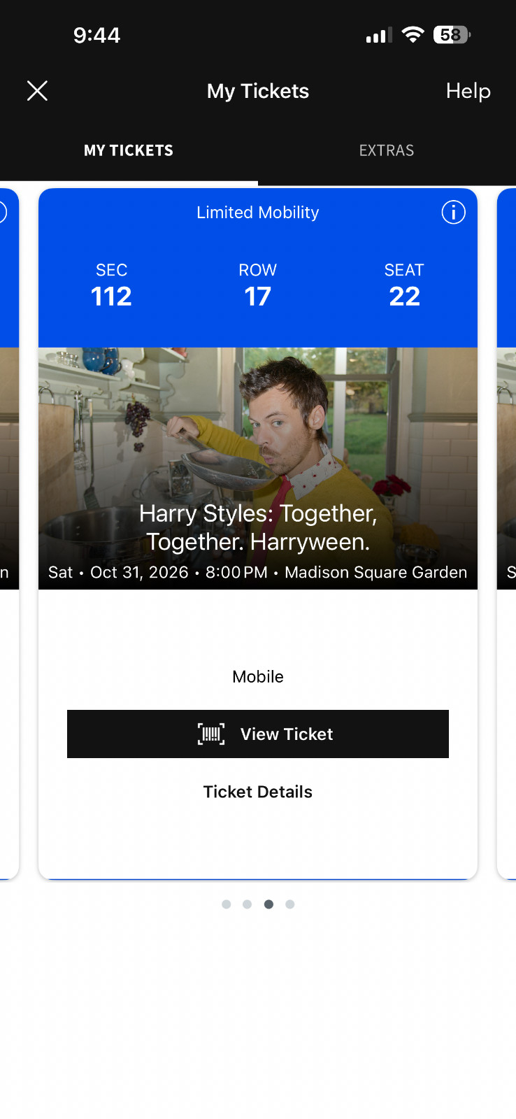 Harry Styles: Together, Together: Harryween Tickets MSG New York, NY 10/31 