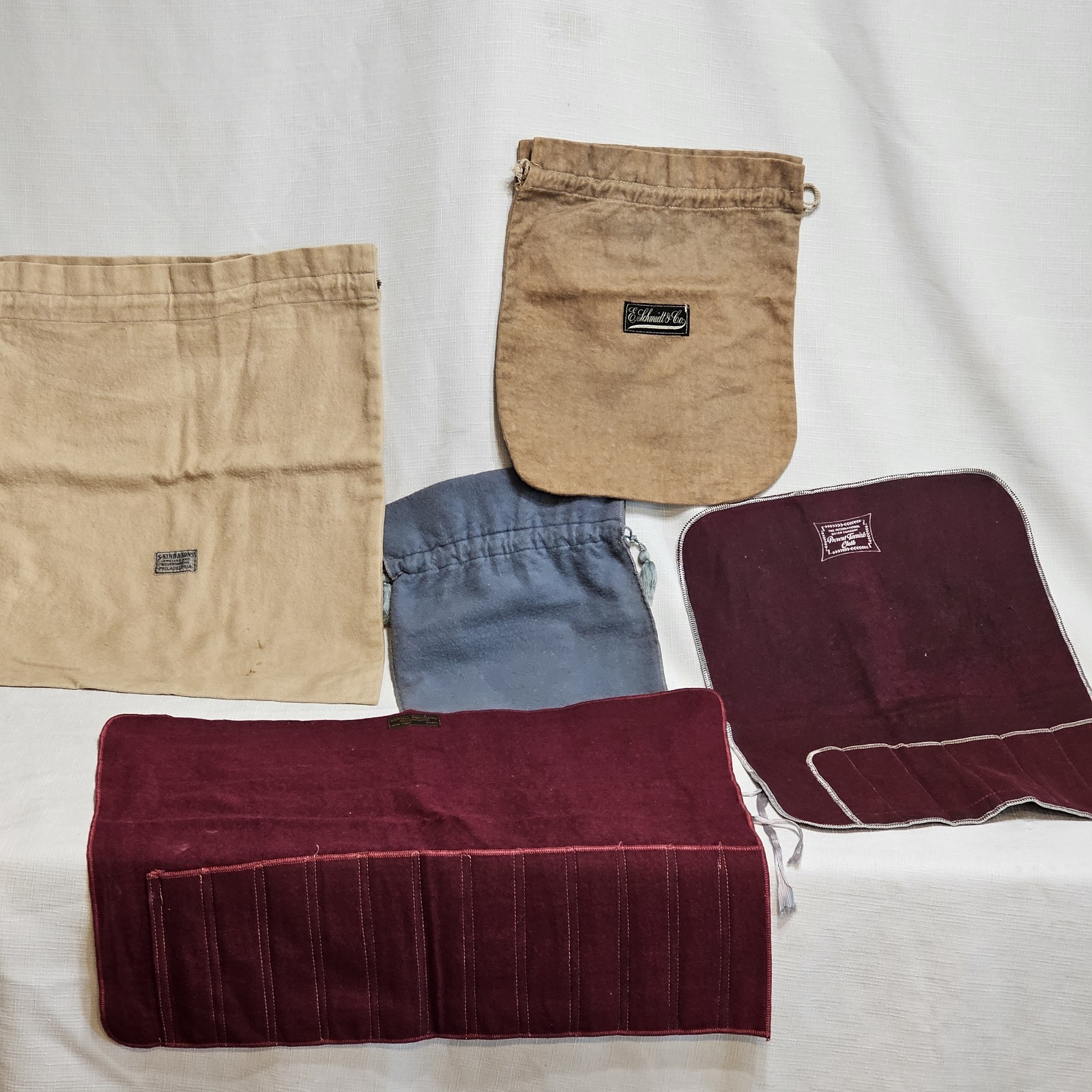 (5) Misc Makers For Anti Tarnish Silver Storage Cloth Felt Storage Bag POUCH 