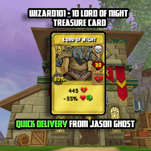 Wizard101 - 10 Lord Of Night Treasure Cards - ✅Quick Delivery from Jason Ghost