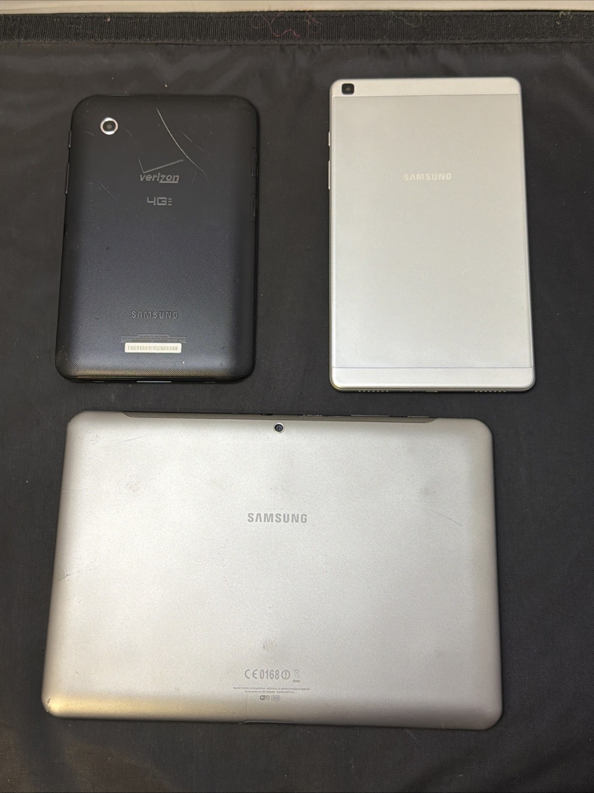 Lot Of 3 Samsung Tablets - Untested For Physical Parts Only 
