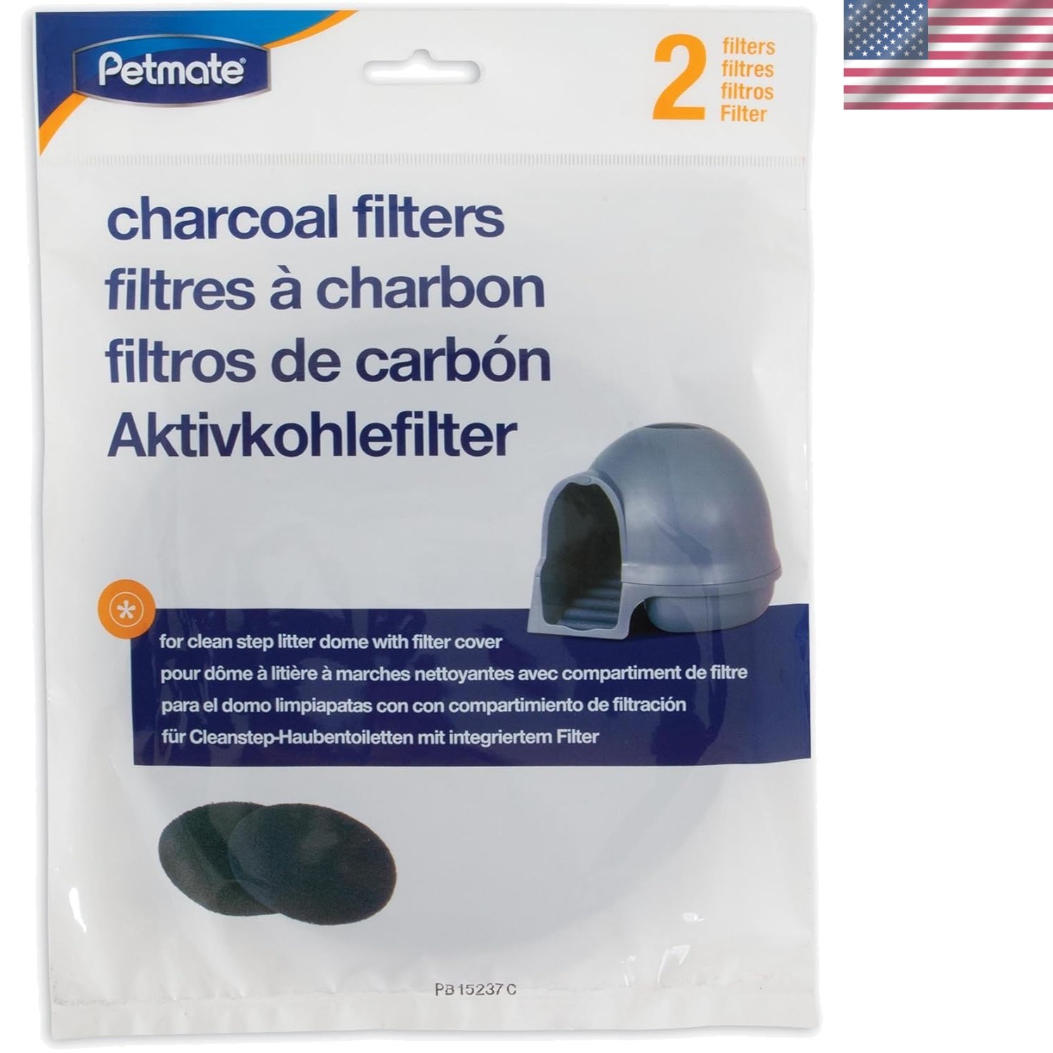 Booda Petmate Clean Step Filters 2 Pack - Superior Odor Control for Litter Boxes