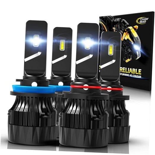  9005 H11 Bulb, 9005 H11 Fog Bulbs 6500K Cool White with Fan Quick 9005+H11