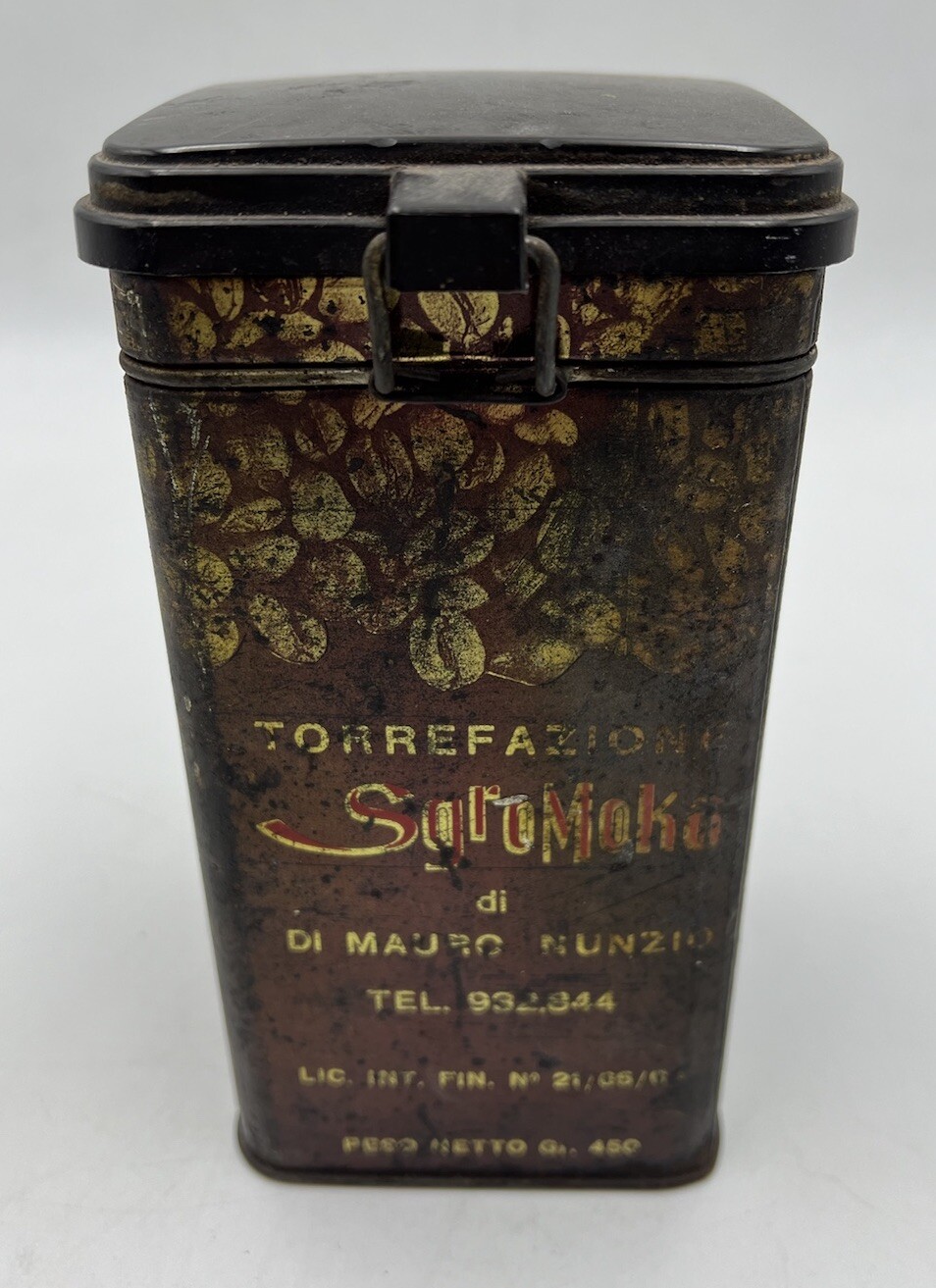 Box IN Tin Roasting Sgromoka Di Mauro Nunzio Year 1913 Made IN Italy