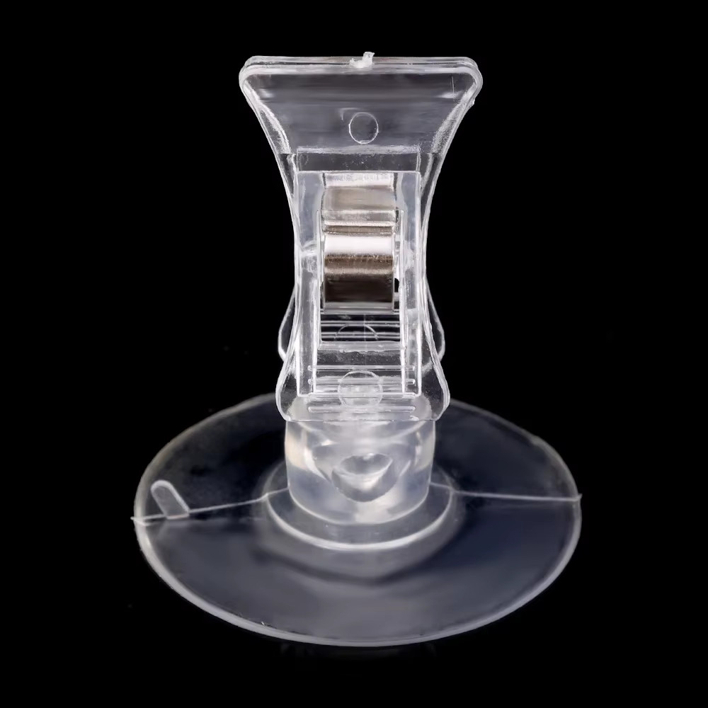 5/1Pcs Plastic Suction Cup Clips Transparent Sucker Clamp Bathroom Window Glass 