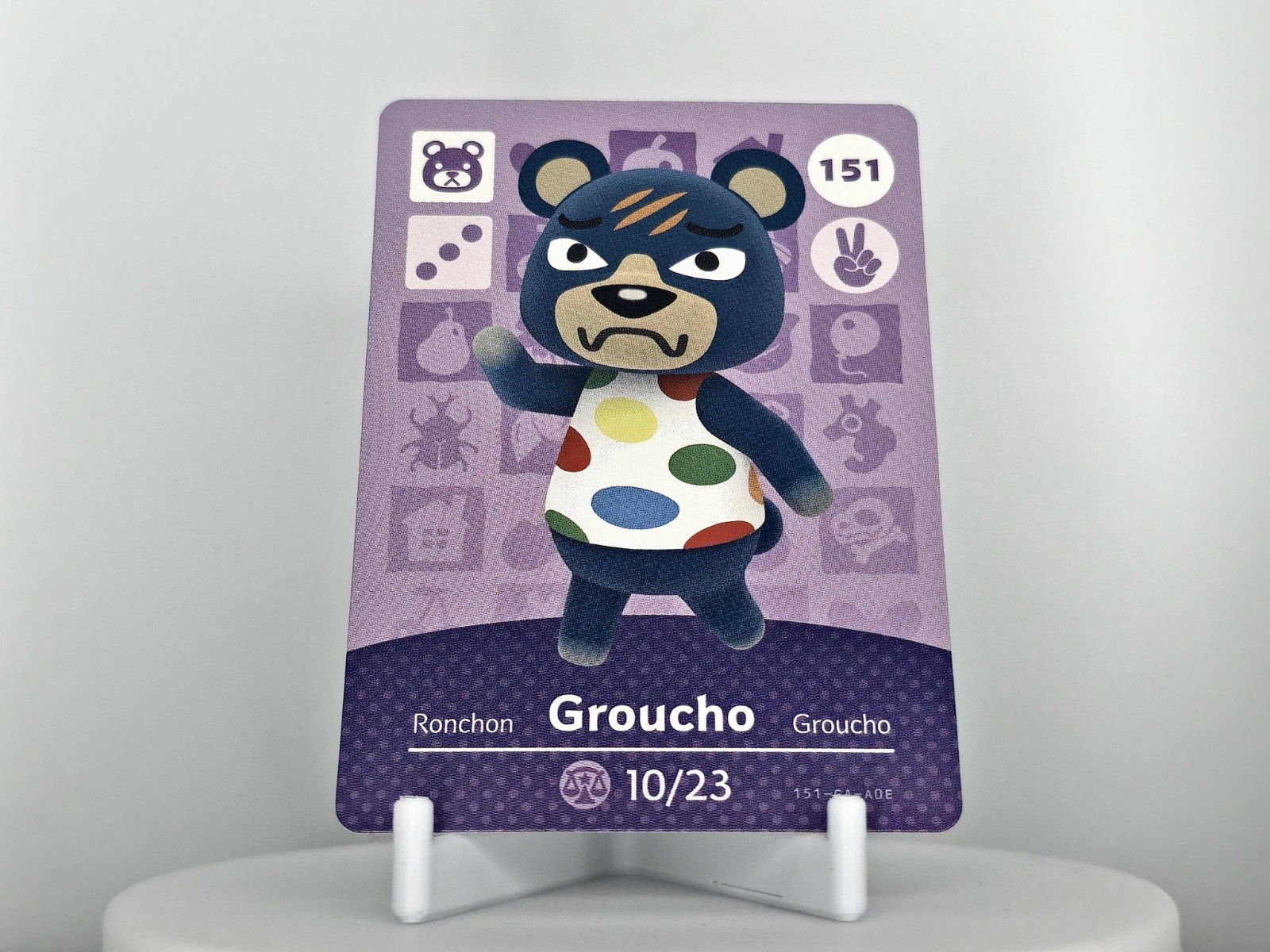 151 Groucho - Animal Crossing Amiibo Card AUTHENTIC Series 2 NM