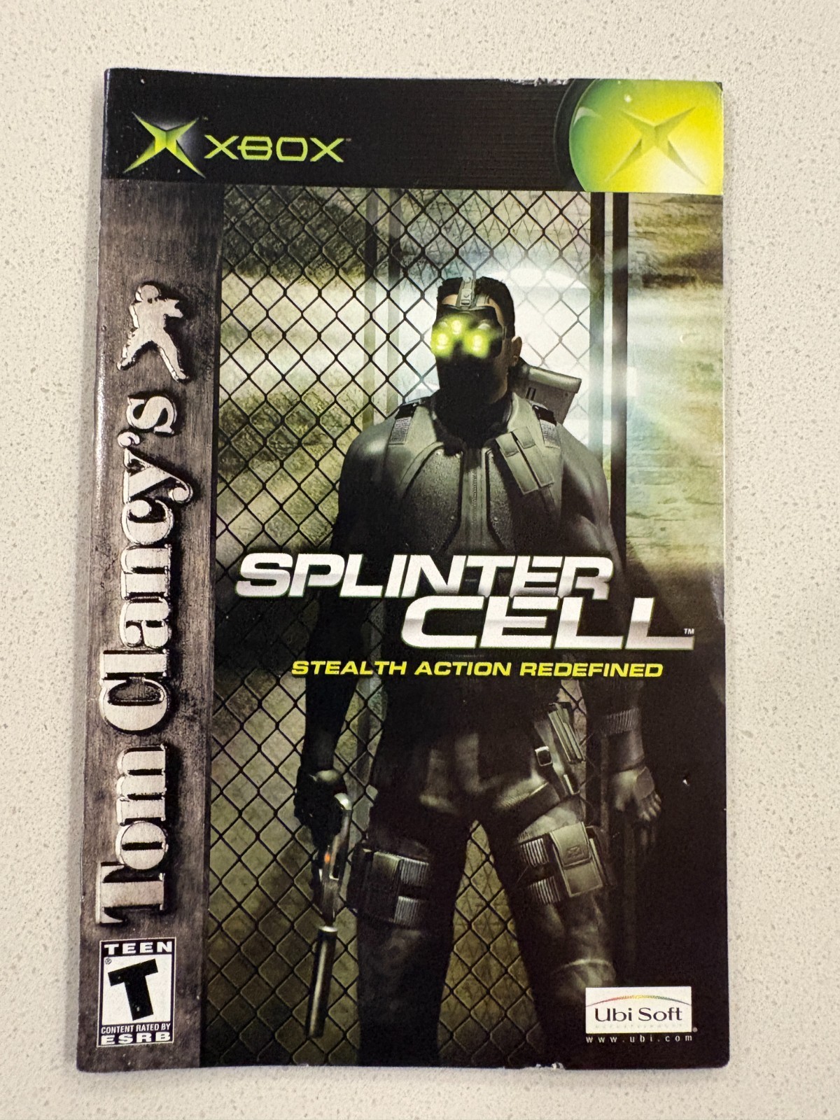 SPLINTER CELL - XBOX - INSTRUCTION MANUAL AUTHENTIC