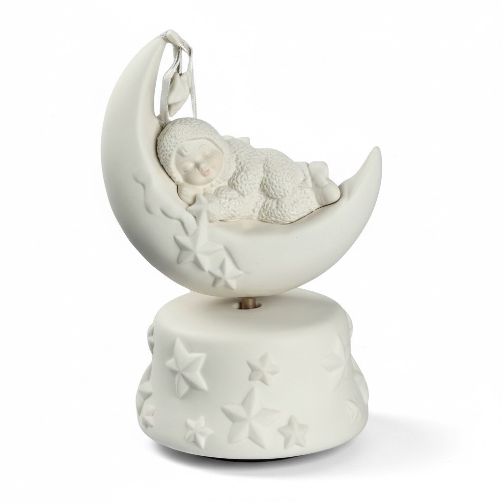 Department 56 Snowbabies I'm So Sleepy Musical Music Box Figurine White