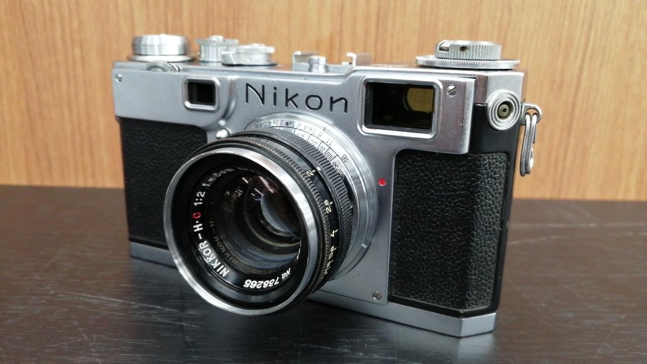 Nikon S2 Camera Body + Nikkor-HC 50mm F2 Lens Set Used From Japan