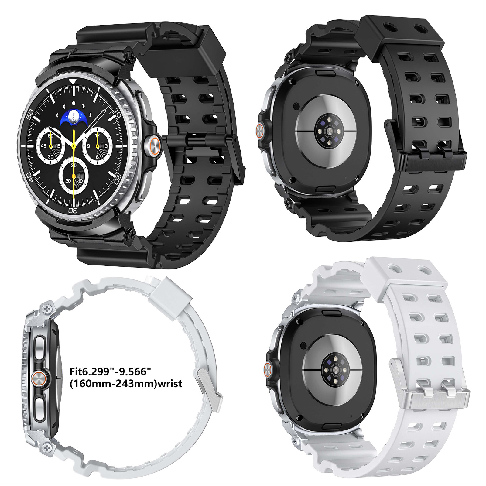 For Samsung Galaxy Watch 8 40mm/44mm & 8 Classic 46mm Silicone Sports Band Strap
