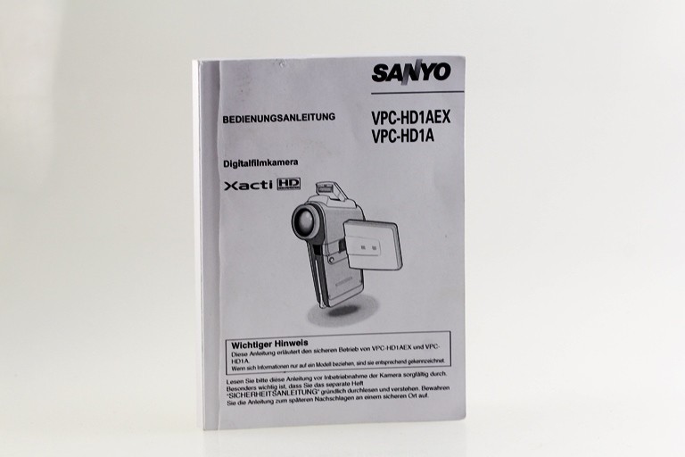 Manual Sanyo Xacti VPC-HD1A VPC-HD1AEX Digitalfilmkamera Guide