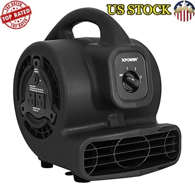 Mini Centrifugal Air Mover Blower 138W 600 CFM Restoration Janitorial Home Use
