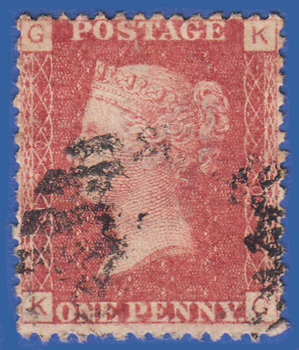 GB SG43/44 QV 1864 1d RED PLATE 120 KC GU