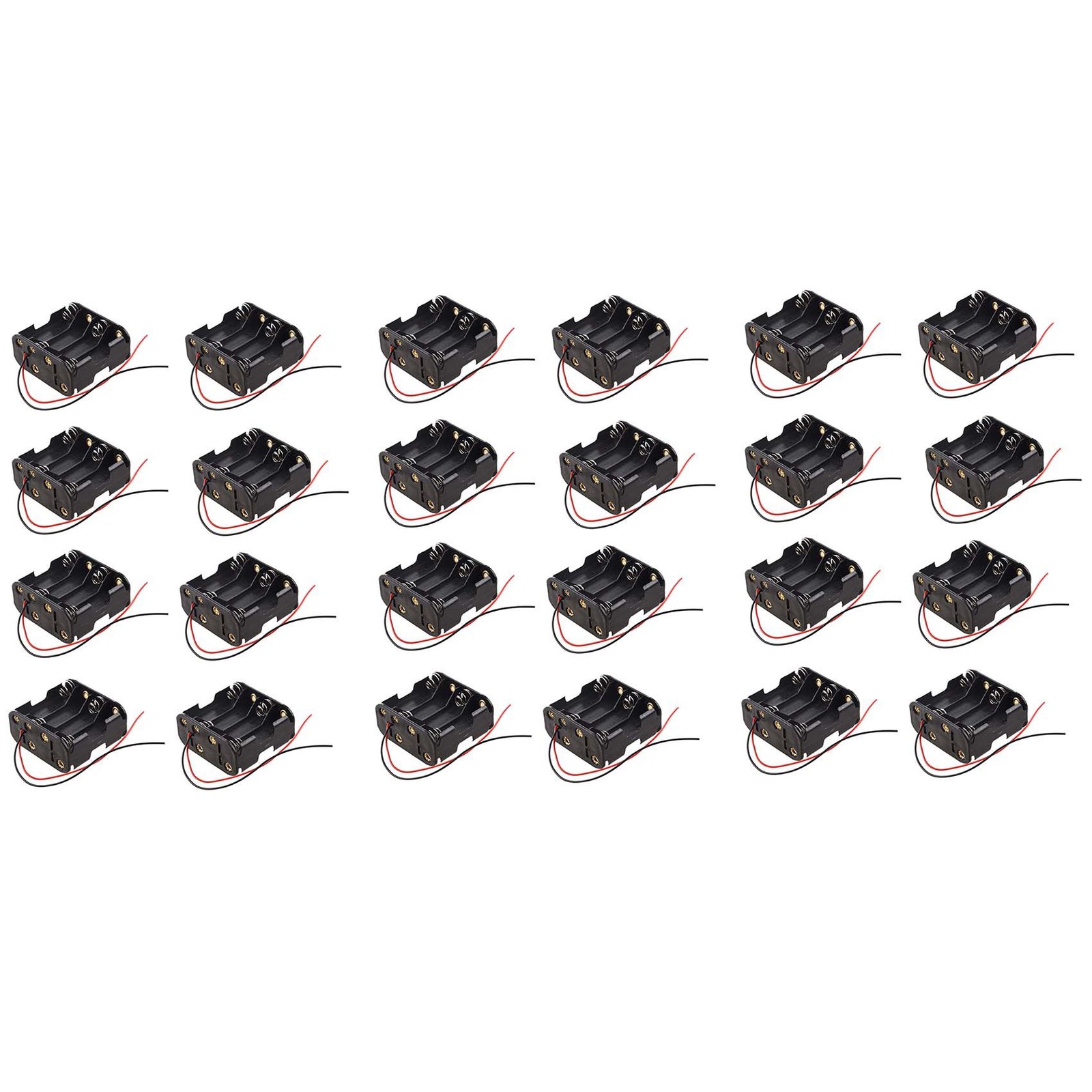 3X 8Pcs Aa Cells Battery (12V) Clip Holder Box Case Black K8E94327