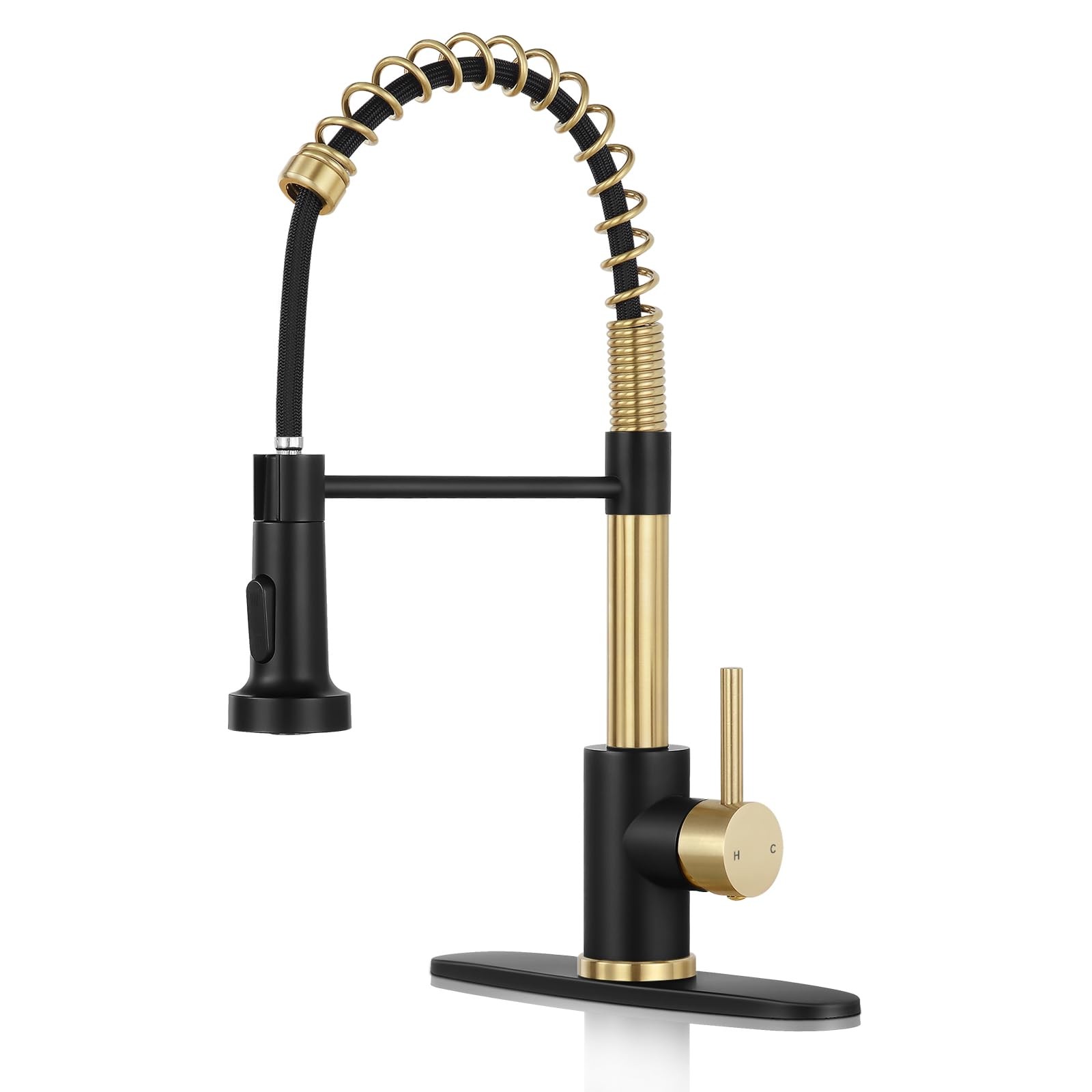 Kitchen Faucet with Pull Down Sprayer,Commercial Single Handle Stainless Stee...