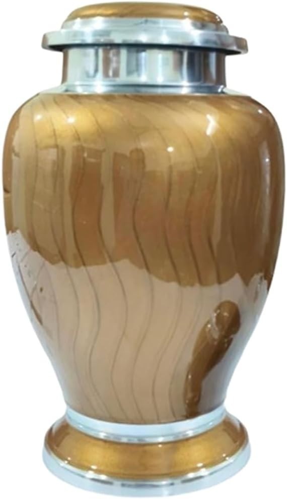 At Peace Memorials Hotep Gold Adult Urn for Ashes
