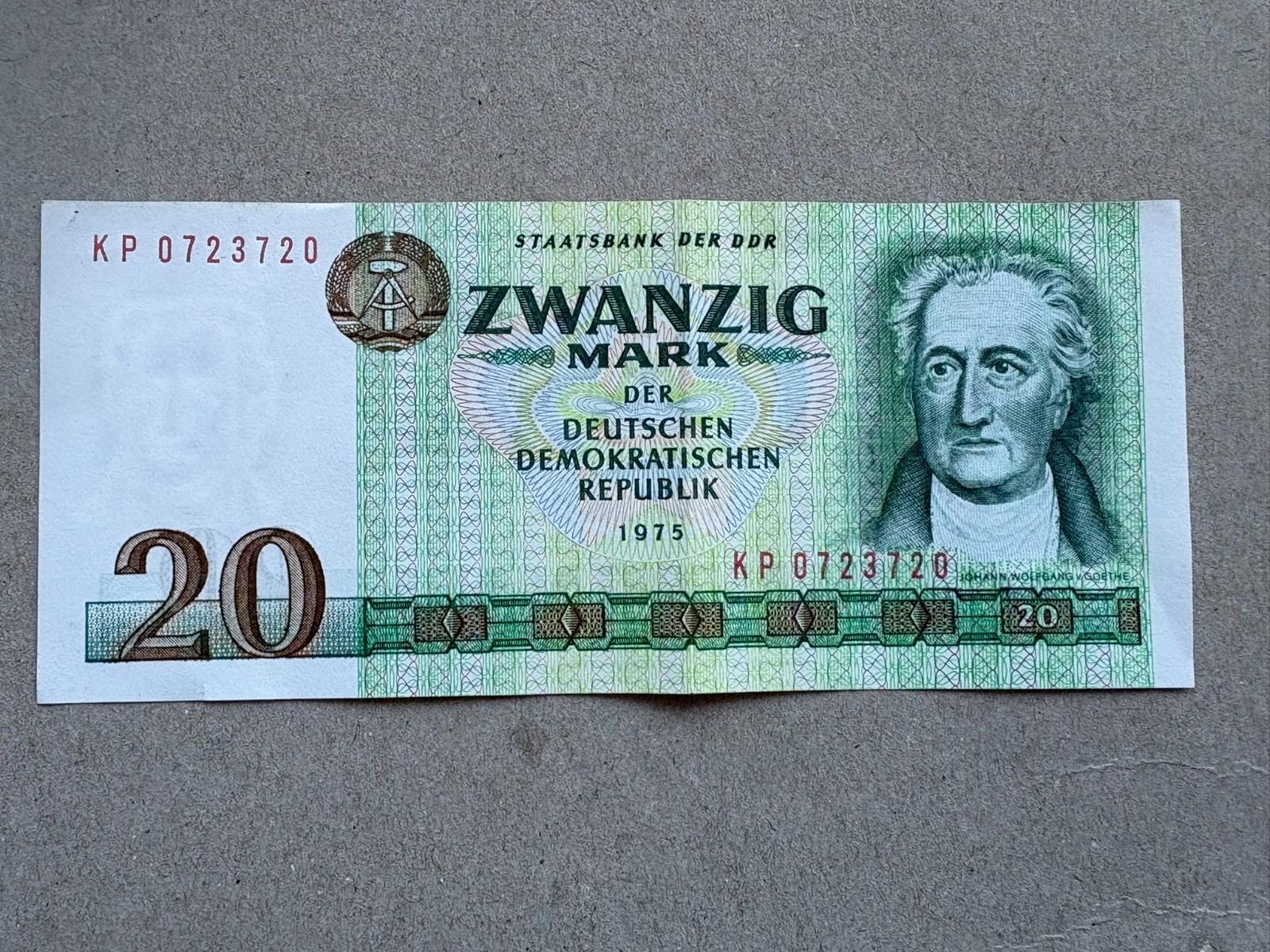 Germany - State Bank of The GDR Banknote 20 Mark 1975