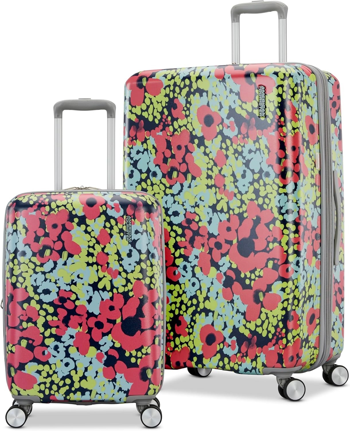 American Tourister Moonlight Hardside Luggage Spinner Wheels Poppy 2pc 20/28