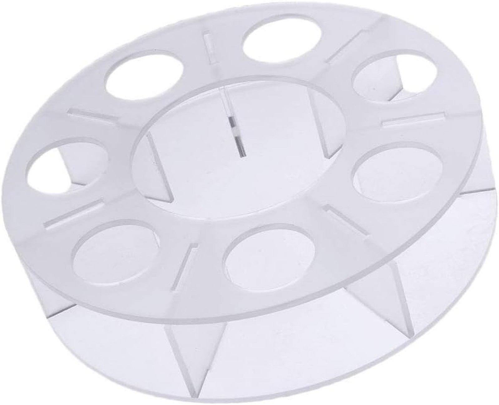 transparent acrylic display stand base frame can hold 7 crystal stands