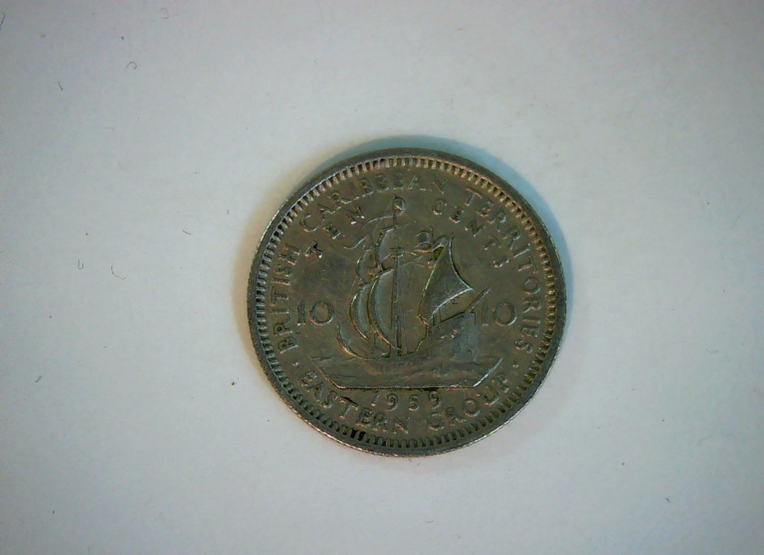 Ceylon (Sri Lanka) 1959 10c Ceylon 10 Cents (Elizabeth II, sailing ship reverse)