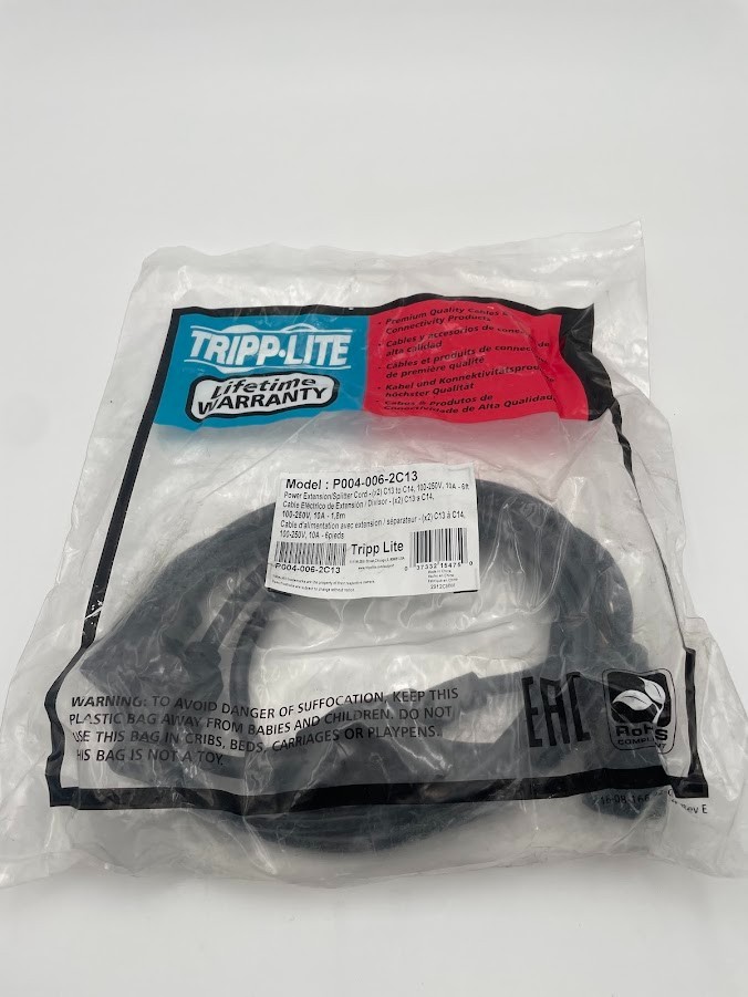Tripp Lite P024-006-2C13 Power Extension Cord Splitter C13 To C14