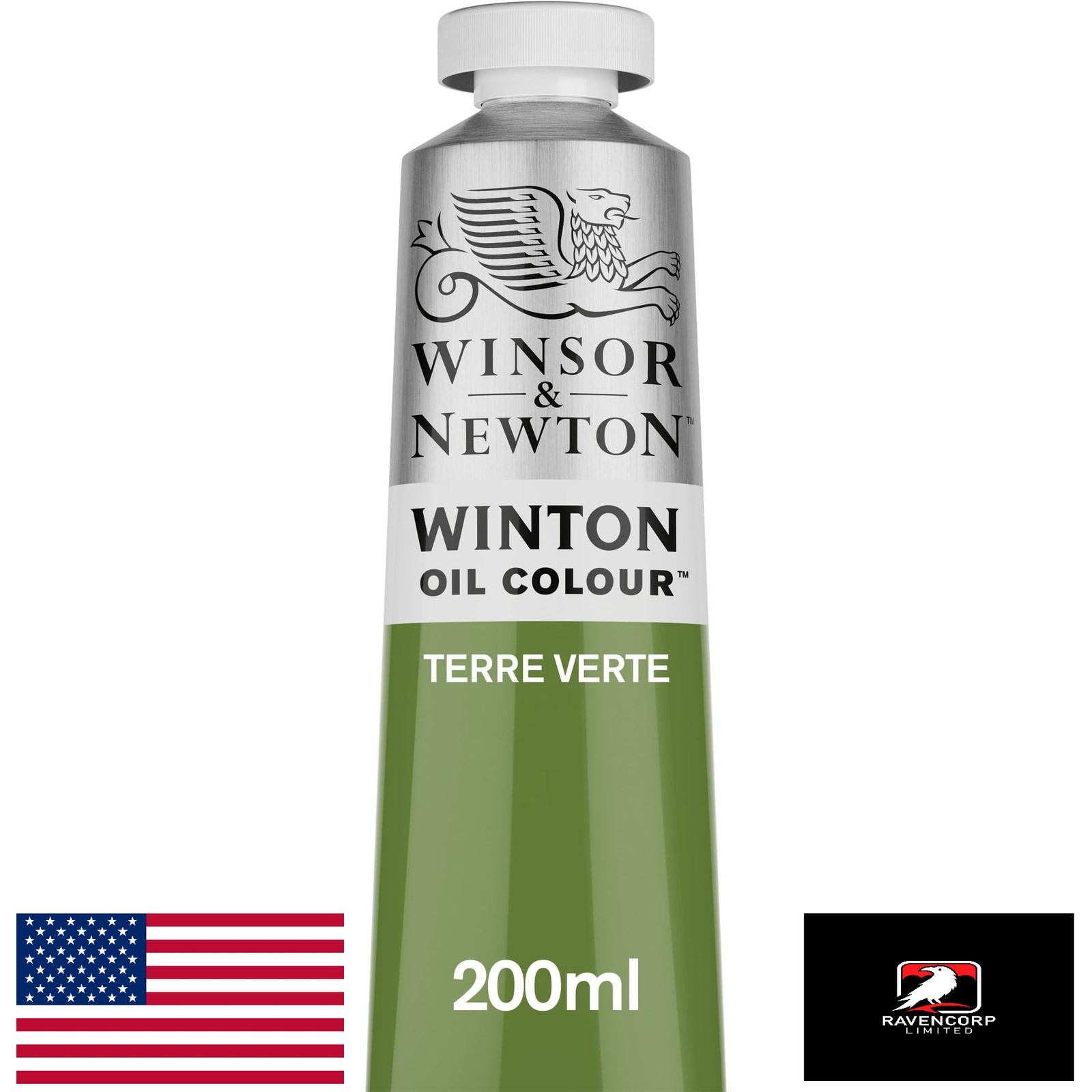 Winsor & Newton Winton Oil Color, 200ml Tube, Terre Verte - Student/Amateur