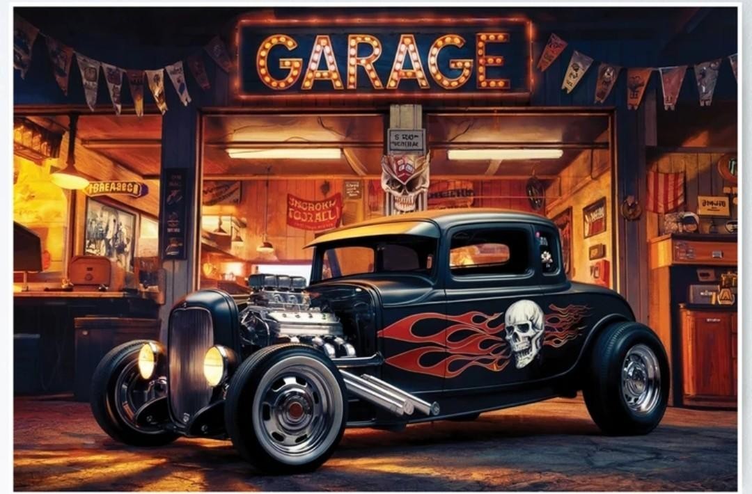 HOT ROD GARAGE    POSTER   11 X 17 in.