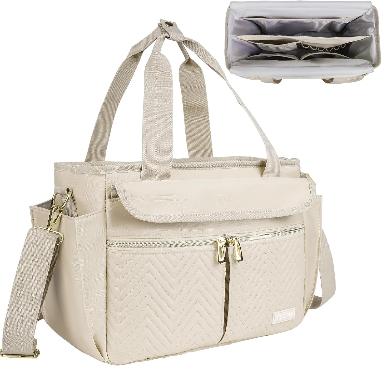 Elegant Bible Cover Tote with Shoulder Strap and Multiple Pockets for Accessorie