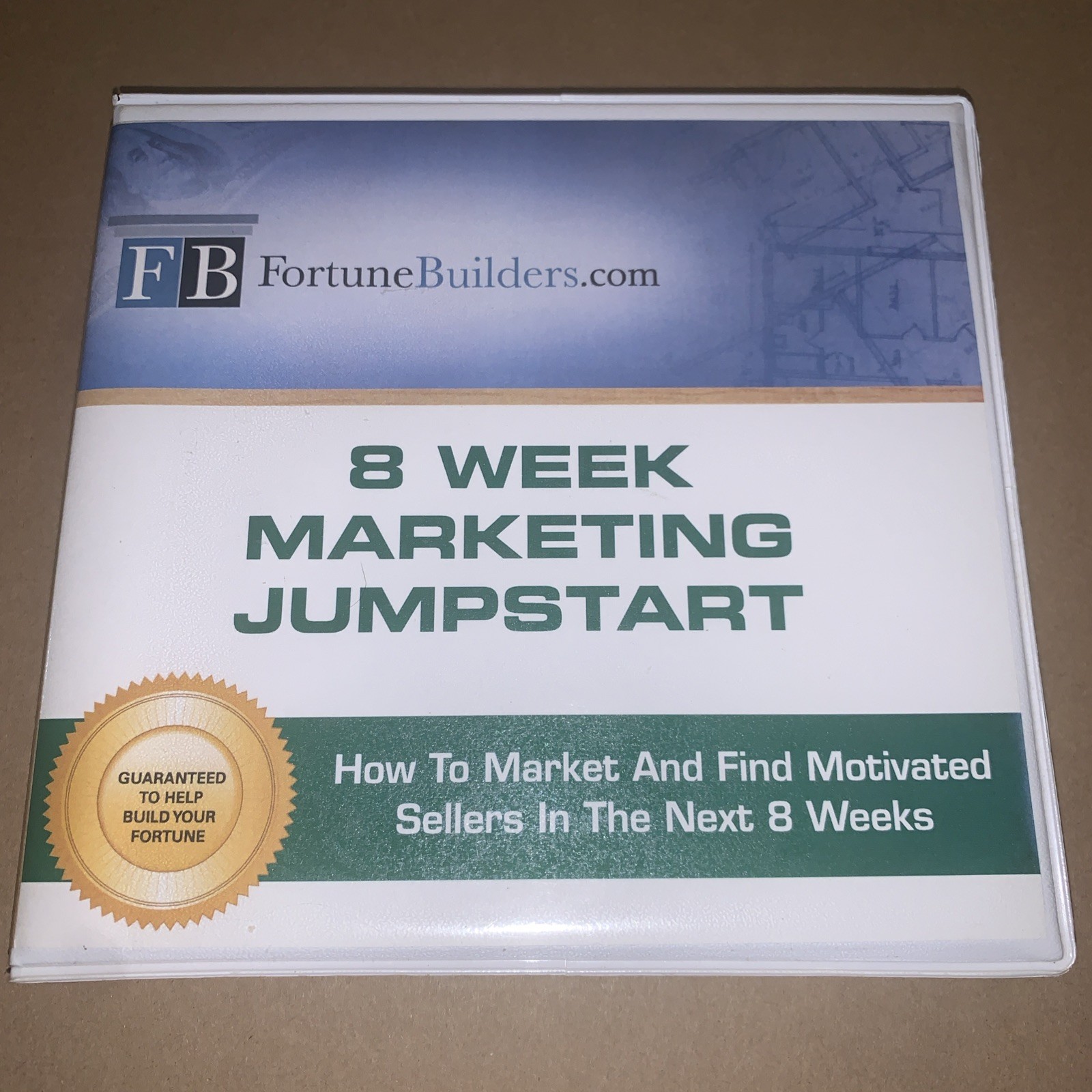 8 Week Marketing Jumpstart 8 DVDs, Business Markets Real Estate, FortuneBuilders