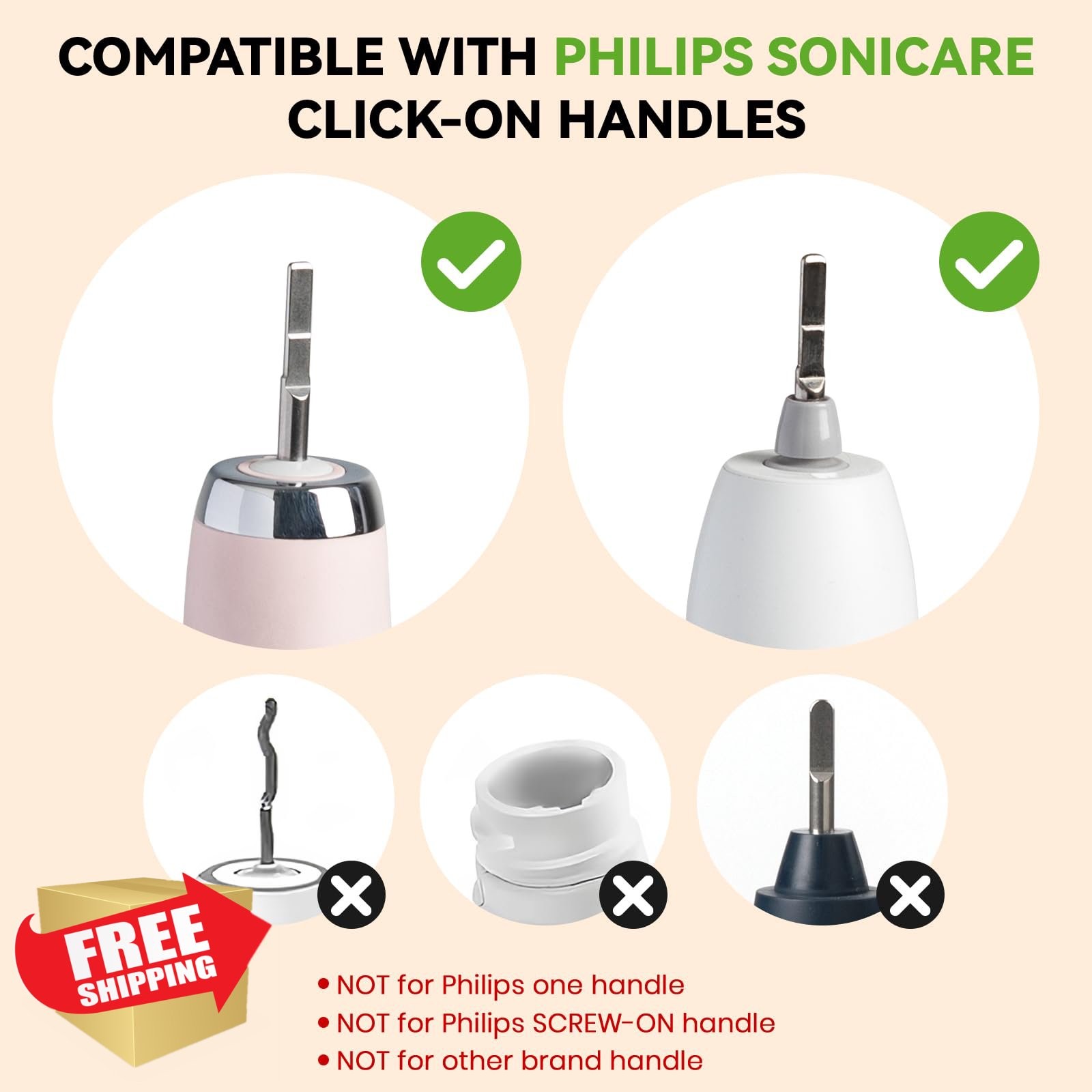 PONPACE Bamboo Toothbrush Heads for Philips Sonicare, Extra Soft Bristles