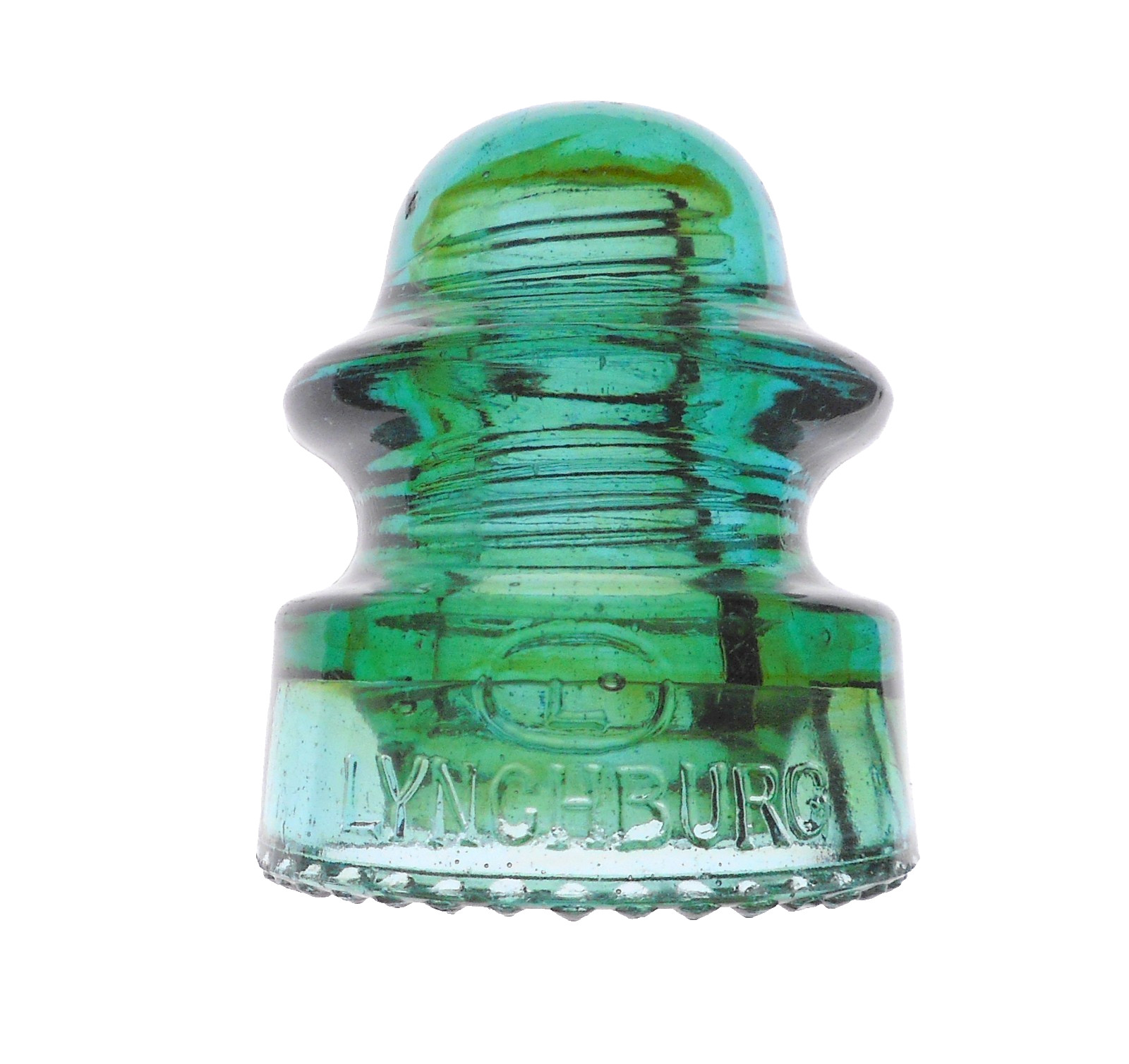 GREAT AMBER SWIRLED CD 164 LYNCHBURG GLASS INSULATOR