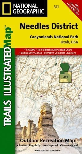National Geographic Trails Illustrated Utah Canyonlands Needles District Map 311