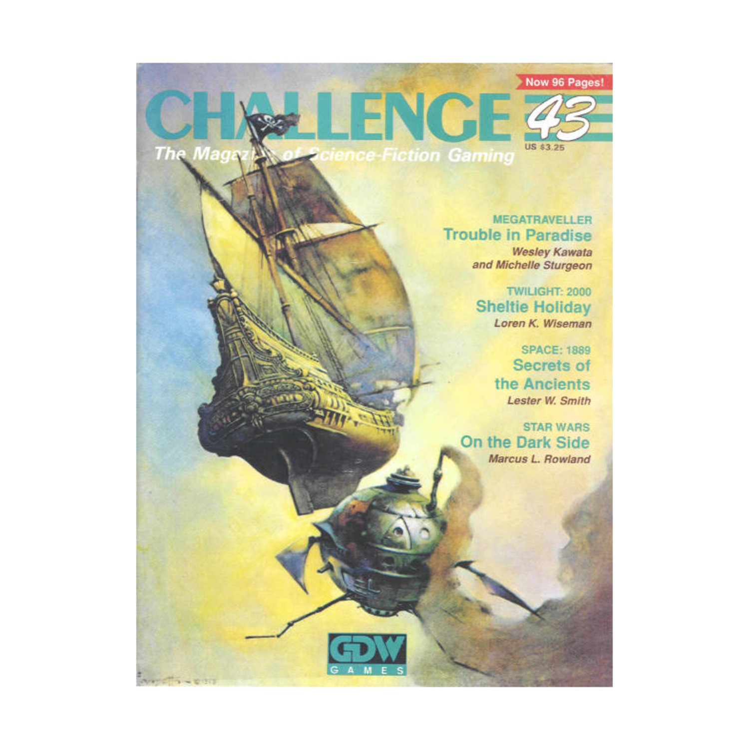 GDW Challenge Ma  #43 "MegaTraveller, Twilight - 2000, Space - 1889, & S Mag VG