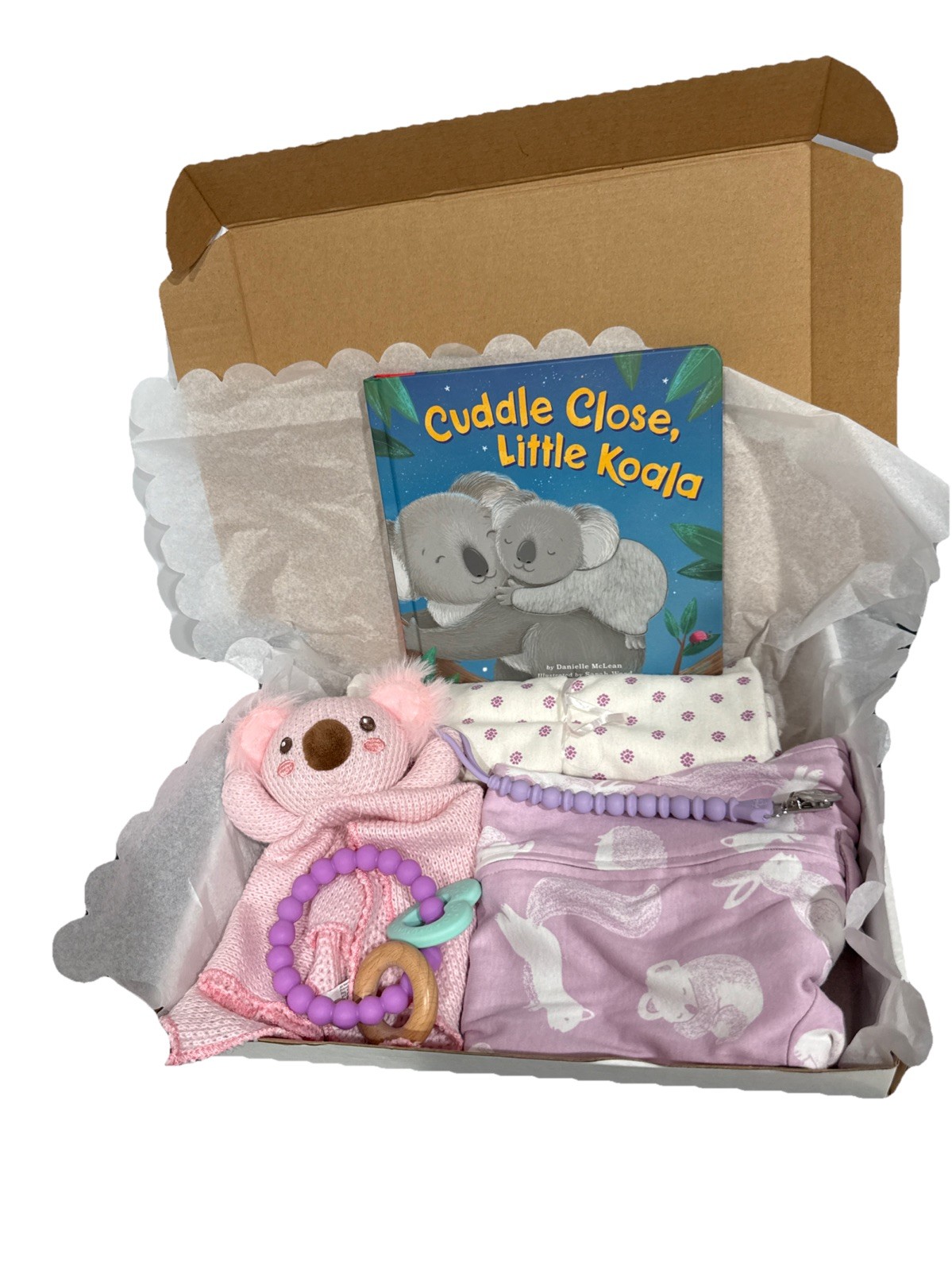 Cutest Koala Baby Girl Gift Basket, Baby Shower Gift, Newborn Baby Hospital Gift