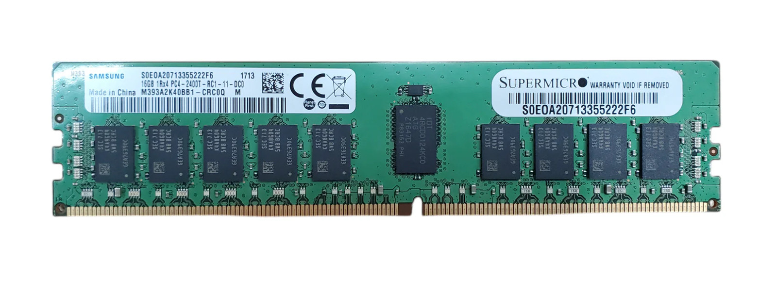 Samsung 16GB 1Rx4 PC4-2400T-RC1 DDR4 Server Memory | M393A2K40BB1-CRC0Q