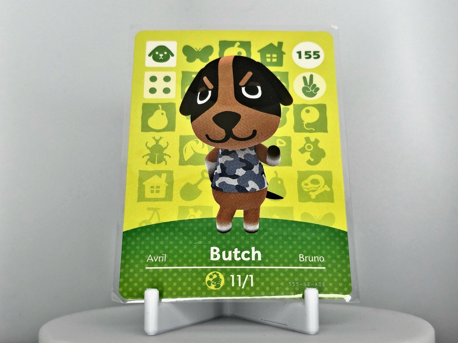 155 Butch - Animal Crossing Amiibo Card AUTHENTIC Series 2 NM