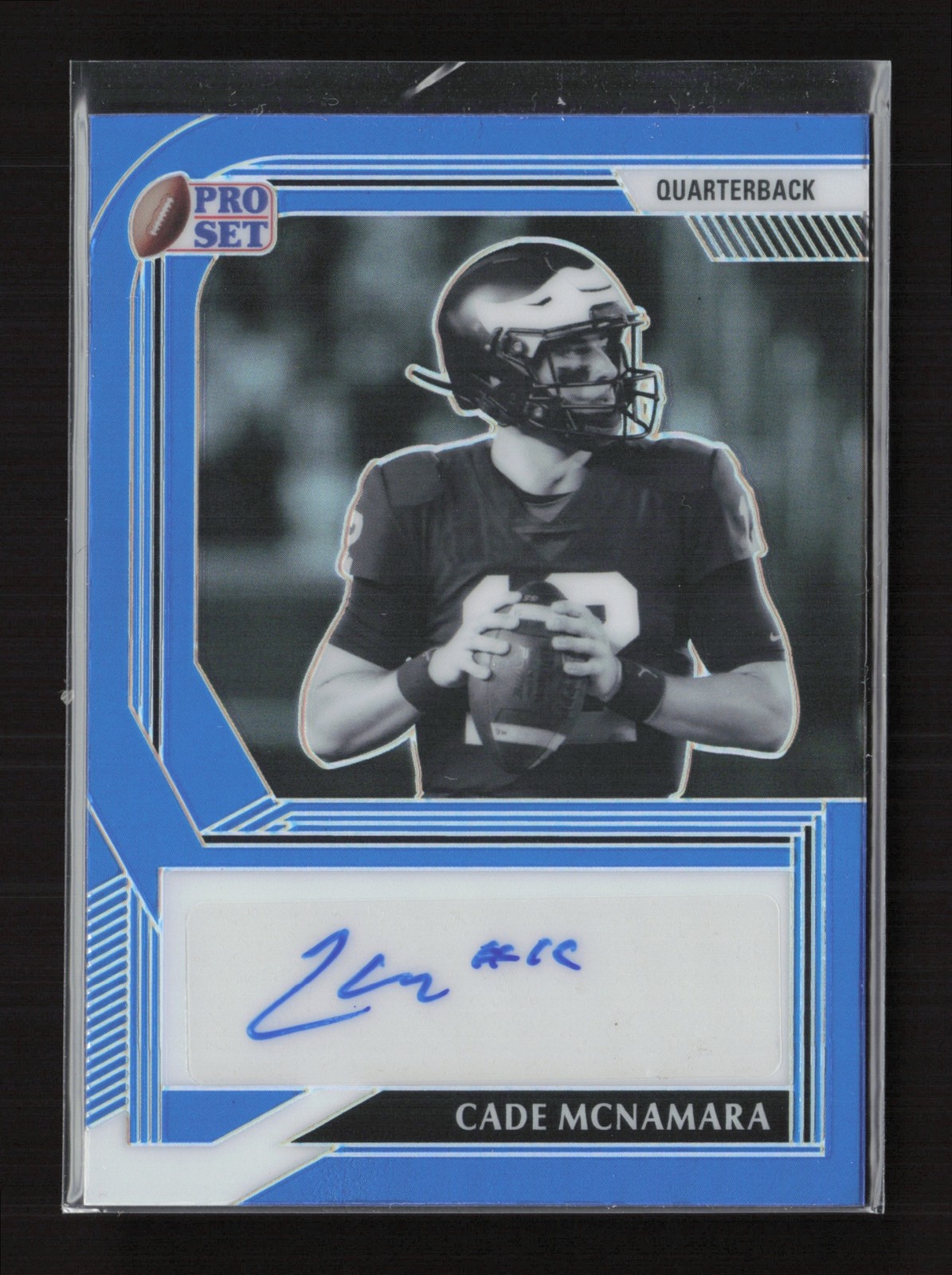 2022 Pro Set Metal Cade McNamara Black & White Auto Prismatic Blue /35 #BW-CMN