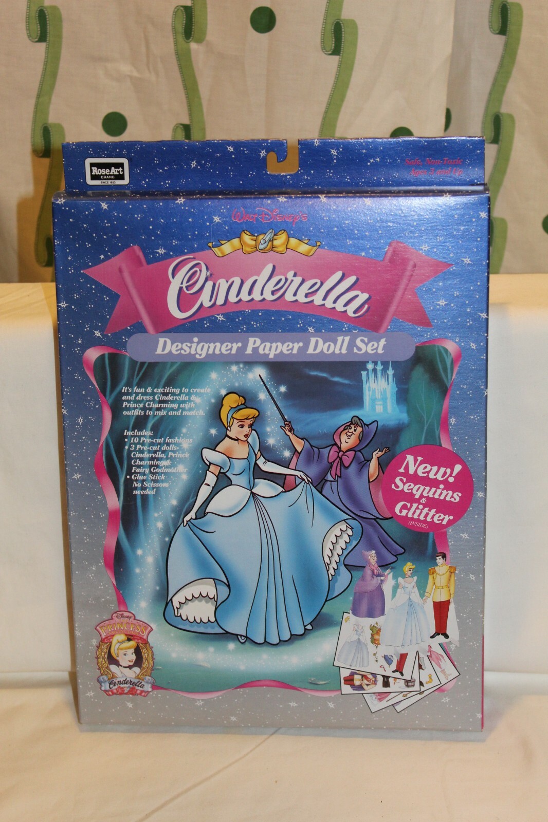 Vintage DISNEY Designer PAPER DOLLS Set Princess Cinderella 1993
